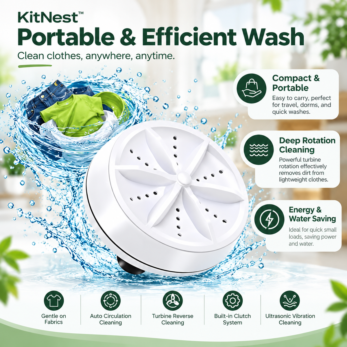 KitNest™ Portable Mini Washing Machine