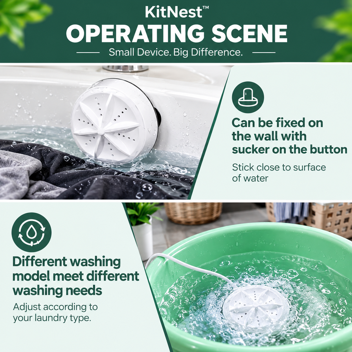 KitNest™ Portable Mini Washing Machine