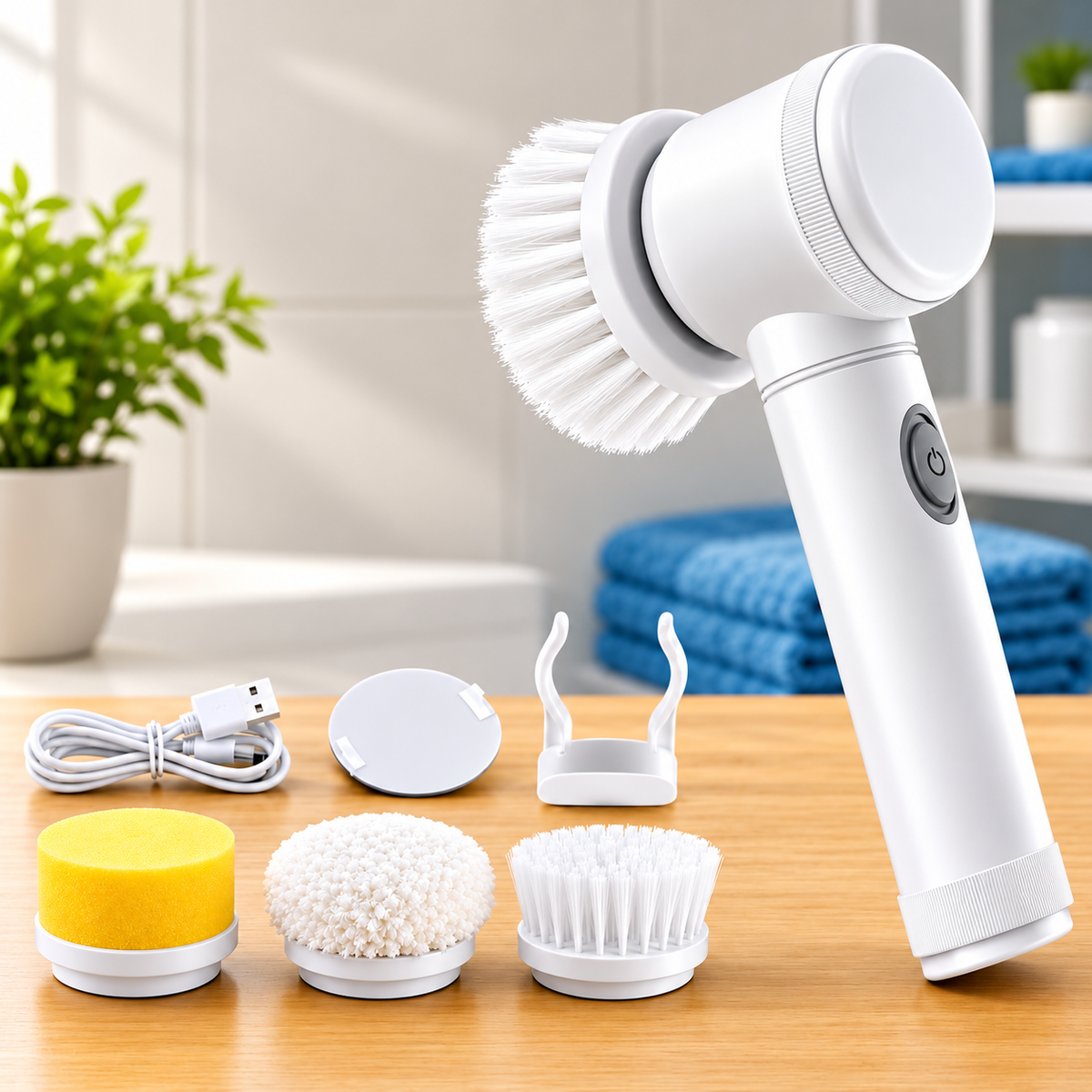 KitNest 5-in-1 Electric Spin Scrubber
