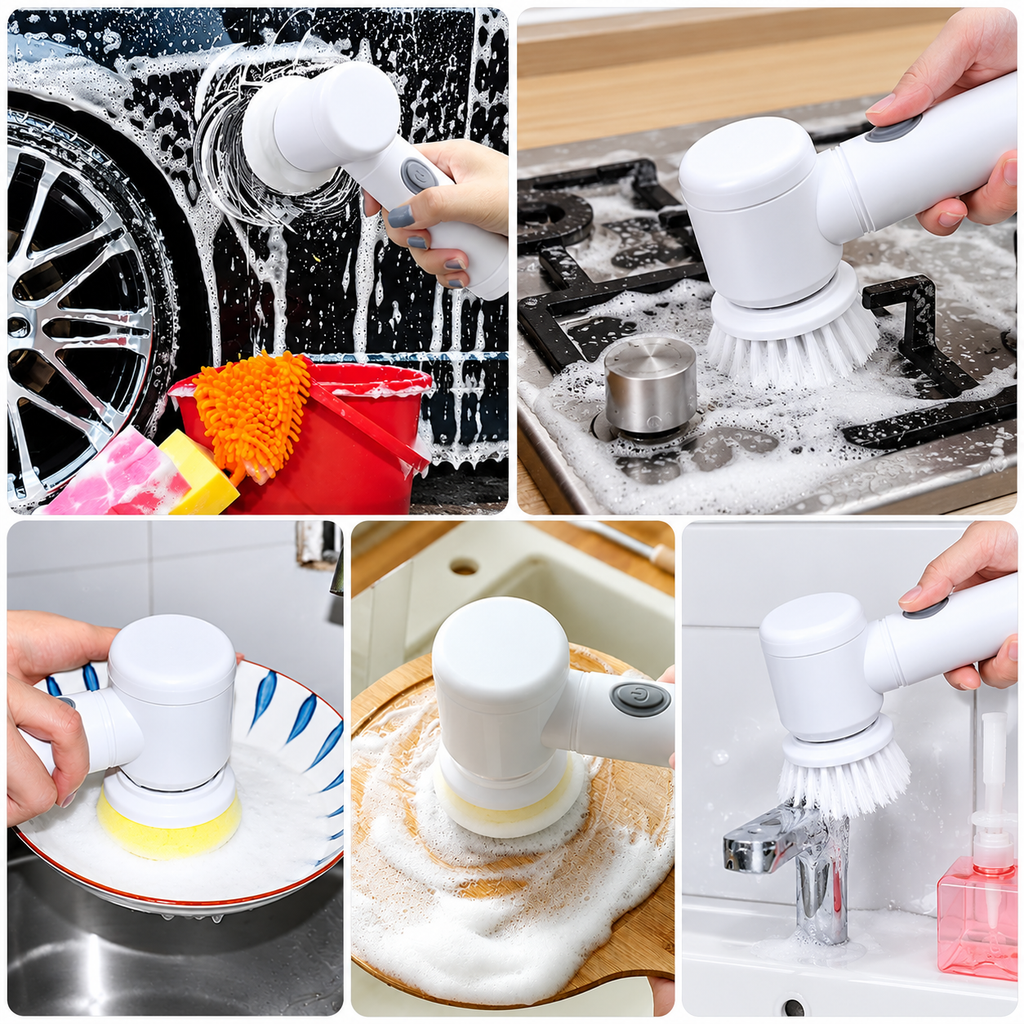 KitNest 5-in-1 Electric Spin Scrubber